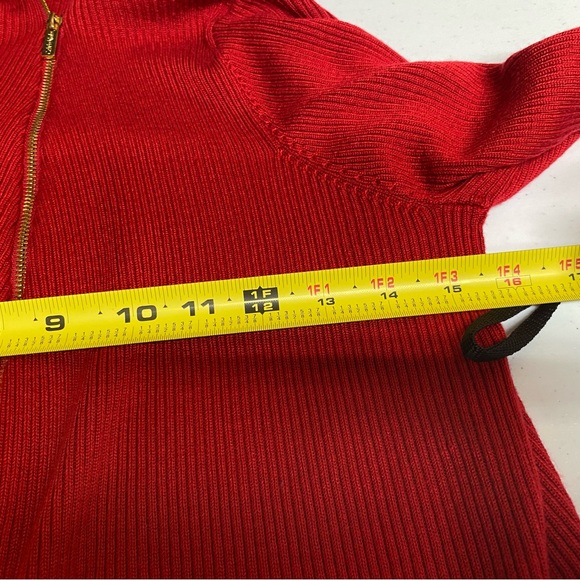Calvin Klein women's sweater cardigan size small red gold preppy y2k - Picture 9 of 10